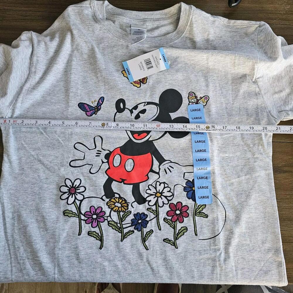 Disney  Mickey Mouse T-Shirt Women's Sz Large Embroidered NWT - Picture 7 of 12